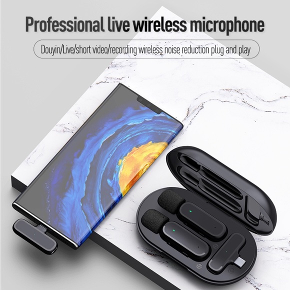 2PC Wireless Lavalier Microphone for iPhone iPad with charging case - Picture 4 of 11